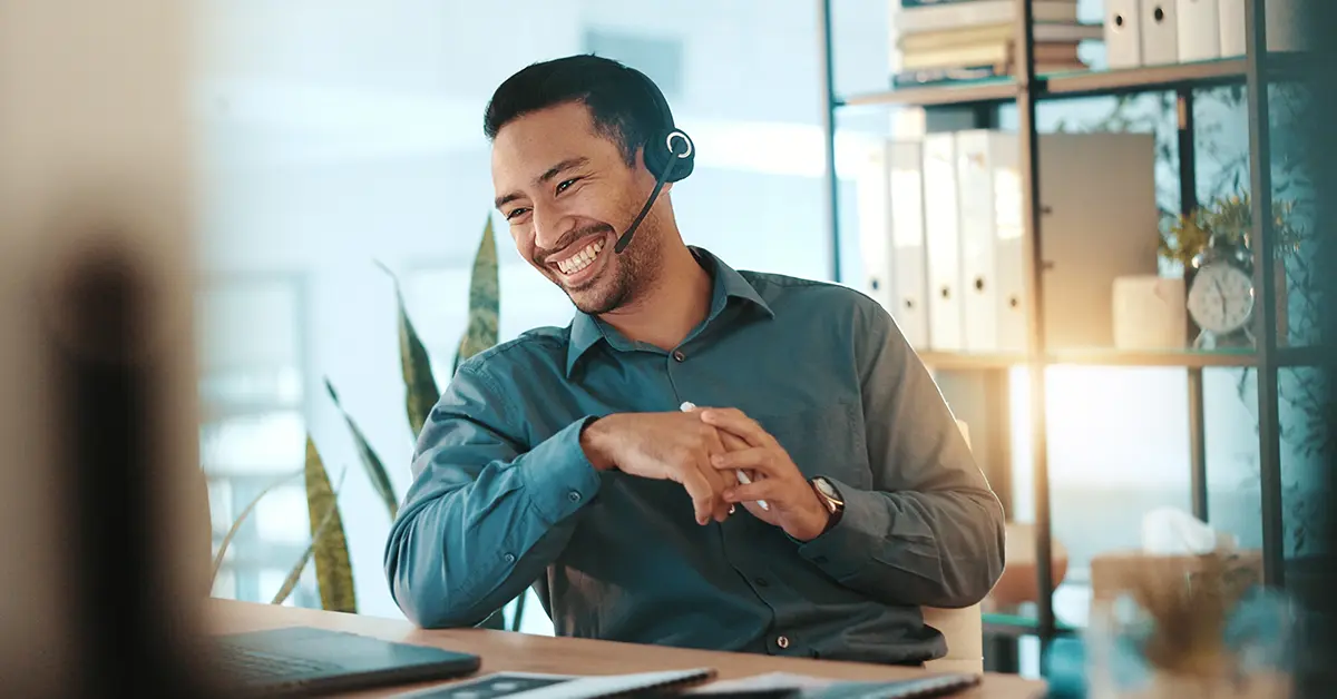 Professional Business Representative Handling Inquiries