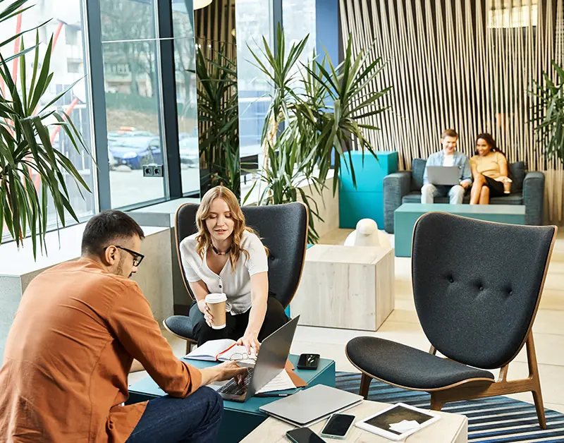 Shared Modern Community Lounge Infrastructure